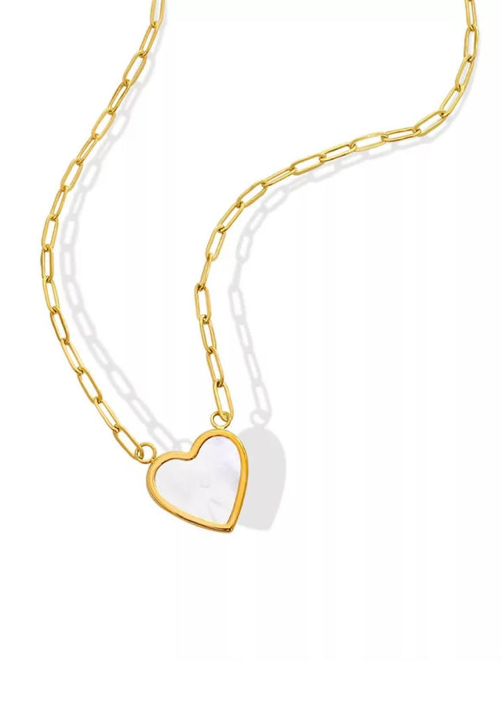 WHITE HEART NECKLACE-Necklace-Chansuttpearls-Shop with Bloom West Boutique, Women&