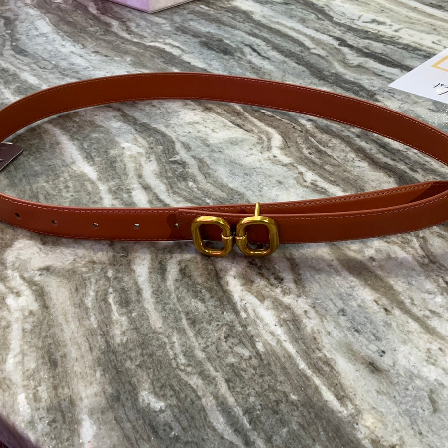 Double Oval Link Belt Amber-Belts-Accessory Concierge-Shop with Bloom West Boutique, Women's Fashion Boutique, Located in Houma, Louisiana
