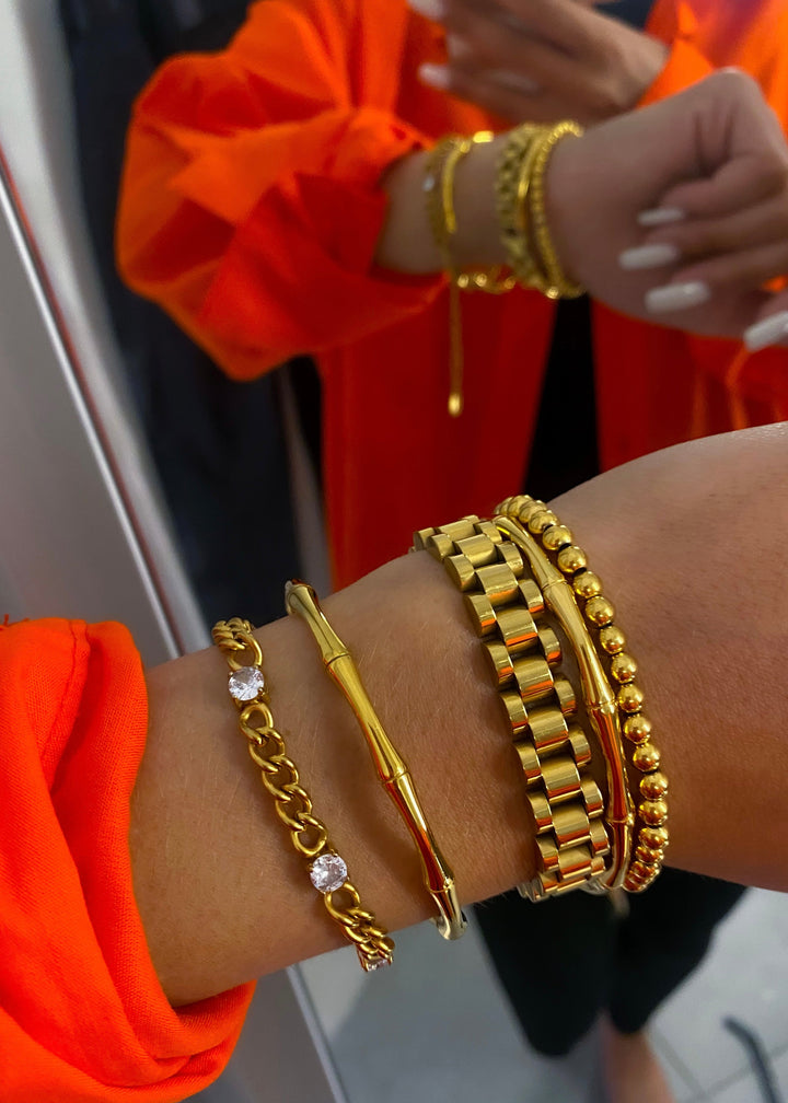 THIN GOLD WATCH BAND-Bracelet-Chansuttpearls-Shop with Bloom West Boutique, Women&