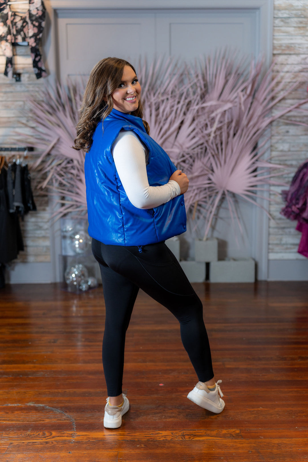 Puffer Vest Royal Blue-Vests-Bloom West Boutique-Shop with Bloom West Boutique, Women's Fashion Boutique, Located in Houma, Louisiana