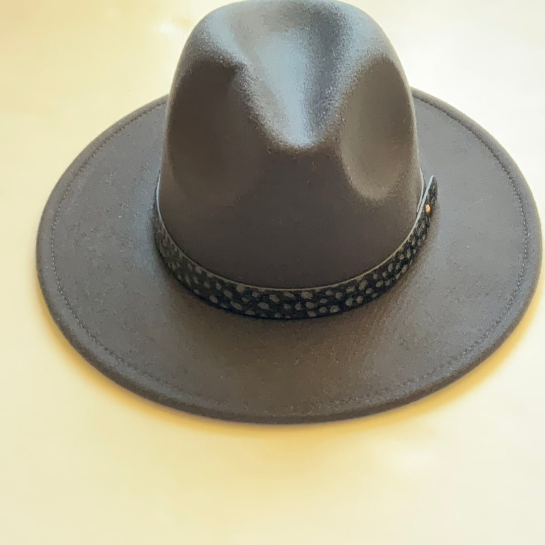 Cheetah Strap Fedora Fashion Hat-Hats-Bloom West Boutique-Shop with Bloom West Boutique, Women's Fashion Boutique, Located in Houma, Louisiana
