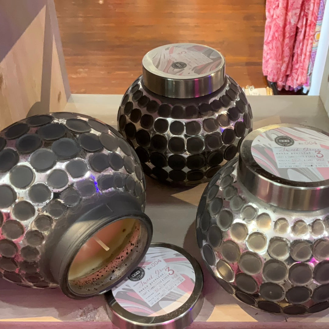 No 4 Large Metal Candle-Home Fragrances-Sweet Grace-Shop with Bloom West Boutique, Women's Fashion Boutique, Located in Houma, Louisiana