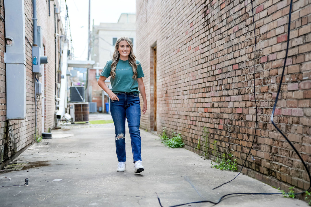 Luna relaxed fit mid rise jean-Pants-Bloom West Boutique-Shop with Bloom West Boutique, Women's Fashion Boutique, Located in Houma, Louisiana