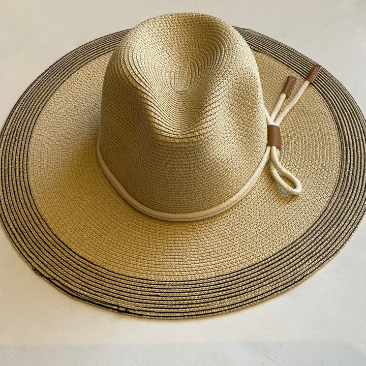 Rope Strap Straw Sun Hat-Hats-Bloom West Boutique-Shop with Bloom West Boutique, Women's Fashion Boutique, Located in Houma, Louisiana
