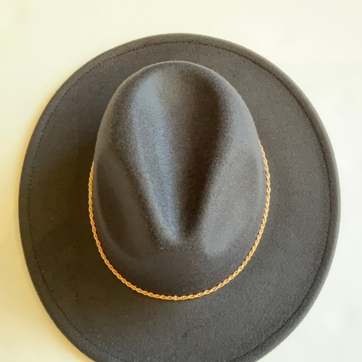 Rope Chain Strap Fedora Fashion Hat-Hats-Bloom West Boutique-Shop with Bloom West Boutique, Women's Fashion Boutique, Located in Houma, Louisiana