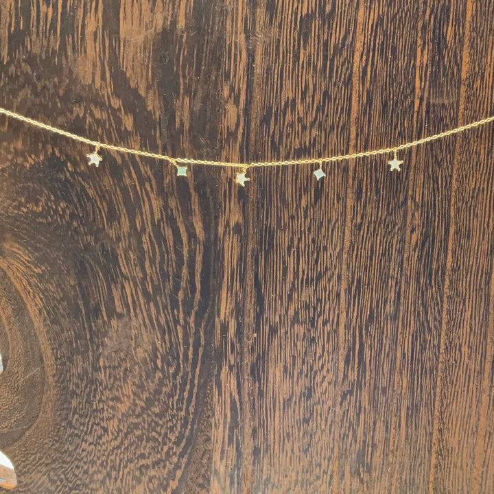 Colorful Star Gold Necklace-Necklaces-Bloom West Boutique-Shop with Bloom West Boutique, Women's Fashion Boutique, Located in Houma, Louisiana