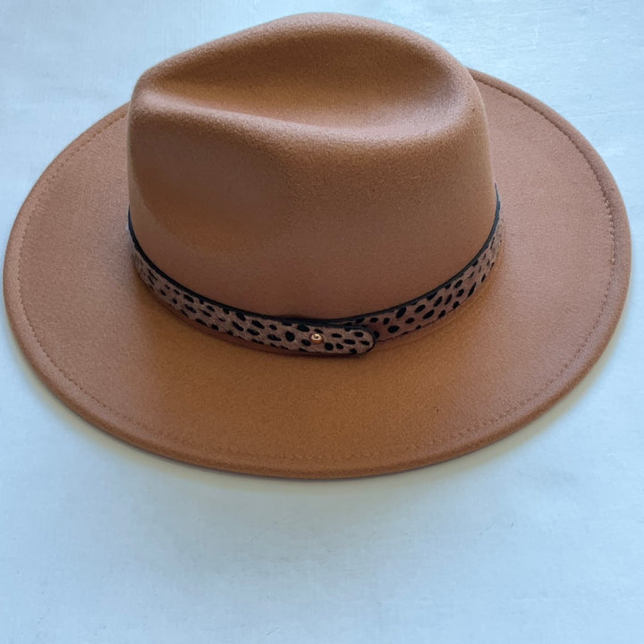 Cheetah Strap Fedora Fashion Hat-Hats-Bloom West Boutique-Shop with Bloom West Boutique, Women's Fashion Boutique, Located in Houma, Louisiana