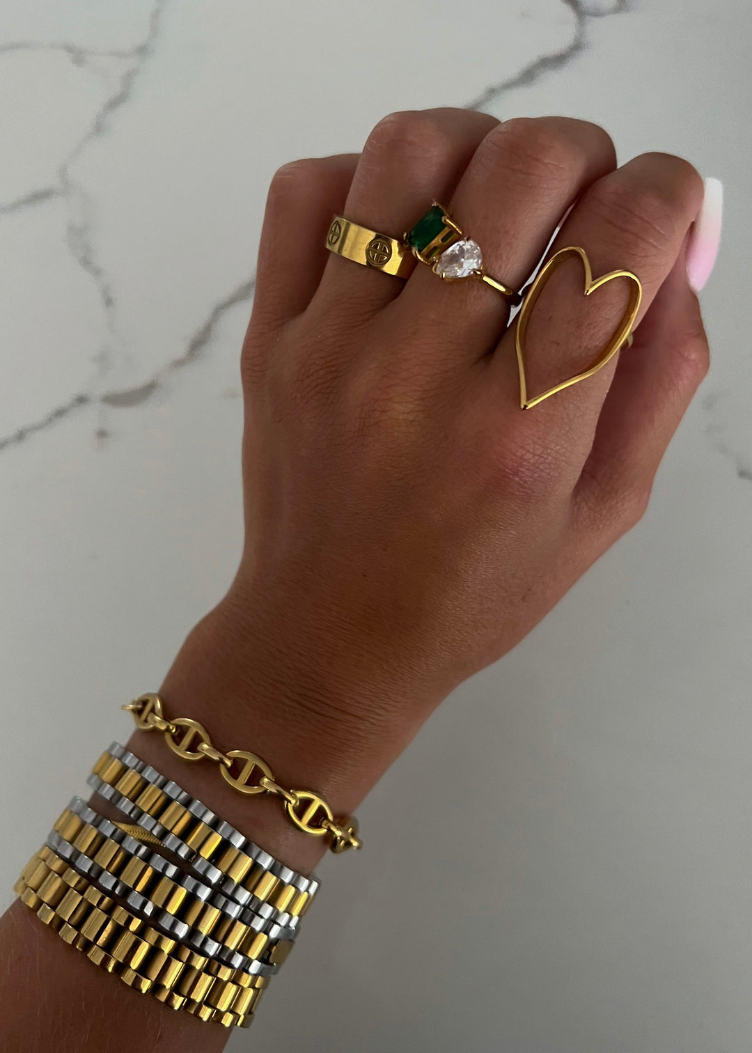 GOLD HEART RING-Ring-Chansuttpearls-Shop with Bloom West Boutique, Women&