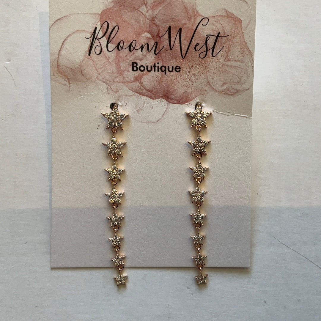 Noelle Rose Gold Drop Earrings-Earrings-Bloom West Boutique-Shop with Bloom West Boutique, Women's Fashion Boutique, Located in Houma, Louisiana