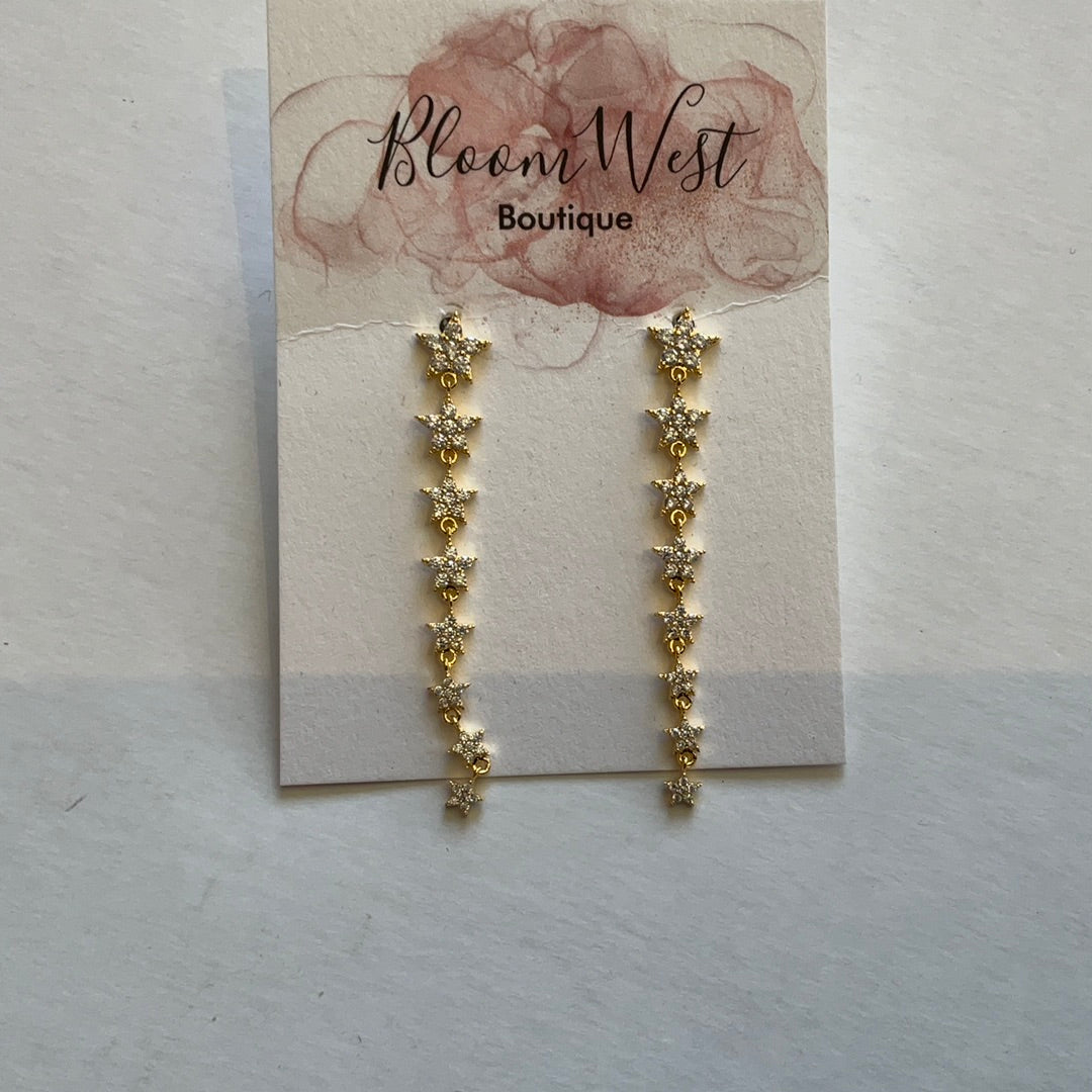 Noelle Gold Drop Earrings-Earrings-Bloom West Boutique-Shop with Bloom West Boutique, Women's Fashion Boutique, Located in Houma, Louisiana